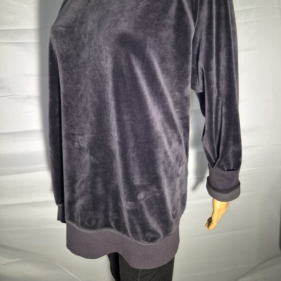 MUK LUKS velour top, super soft, Dark Gray in size 2XL - Picture 9 of 15